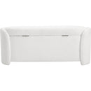 STORAGE OTTOMAN, Beige, Boucle