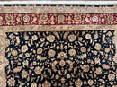 Sino Persian Rug 8x10, Black and Red, Floral Allover
