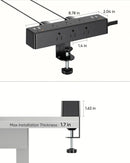Desk Clamp Power Strip With 17-in-1 Hub And 40W Fast Charge