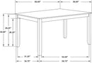 Seven Piece Rectangular Dining Table Set Two Tone Finish