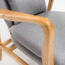 CLUB CHAIR, Wood Frame Club Chair, Grey