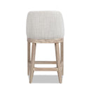 Newport - Coastal Curved Back Upholstered Counter Stool - Gray