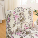 Flannel single dining chair with soft seat cushion and backrest, no armrests, matching pillow can be used as waist cushion, this dining chair can be used in the living room - PINK