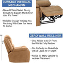 80 Inch RV Triple Recliner Sofa With Wall Hugger Console