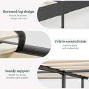 Queen Size Upholstered Bed Frame With Asymmetric Headboard