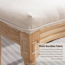Oval Back Rattan Upholstered Dining Chairs Set Of 6 Beige With Wood Legs