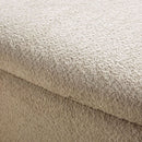 Contemporary Large Ivory Storage Ottoman With Legs