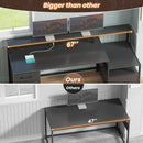 66 Inch Computer Desk 5 Drawers For Home Office Workspace