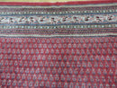 7' X 9' Vintage India Oriental Paisley Handmade Wool Rug Red Vegetable Dyes