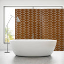 Outdoor & Indoor Privacy Screen Metal Privacy Screen 76' H×48' W, Freestanding Decorative Privacy Screen for Deck Balcony Patio, Privacy Fence Panels for Outside Lawn Garden PS112 BROWN HAMMERTONE