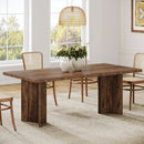 63 Inch Farmhouse Dining Table Vintage Brown Elegant