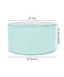 18x18x10 Island Paradise Blue Low Profile Drum Lampshade