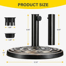 Heavy Duty 24 Pound Bronze Umbrella Base Patio Garden Stand For Outdoor Market Umbrellas