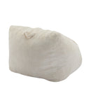 Olbia Indoor Bean Bag Chair, Beige Faux Fur
