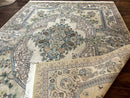 Pak Persian Rug 8 x 10.6, Elegant Oriental Carpet, Floral Medallion, Vintage Handmade Wool Rug, FIne 240 KPSI