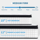 12 Inch Queen Size Oeko-tex100 Cool Kniited Cover Memrory Foam 7 Zoned Pocket Spring Hybrid Mattress