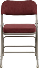 Hercules Folding Chairs Cushioned Burgundy Set of 2