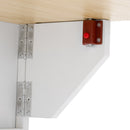 Modern Style 2-in-1 Pet Friendly Dog Crate Kitchen Island End Table Natural White MDF Metal Pine