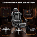 Ergonomic Gaming Chair With Footrest And Lumbar Grey