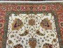 Flatweave Soumak Rug 6x9, Nourison Rug, Wool Handmade, Floral, Ivory