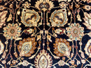 Pak Persian Bidjar Rug 10x13, Midnight Blue and Tan Pakistani Carpet