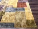 Modern Tibetan Wool Rug 8x10, Multicolor, Thick Pile, Contemporary, Nepali, Handmade