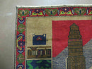 3' X 4' New Vintage Handmade Afghan Balouch Tribal Wool Pictorial Rug