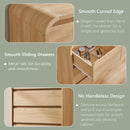 Contemporary Oak Seven Drawer Dresser With Textured Surface
