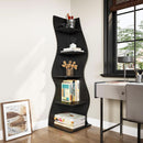 White 5 Tier Corner Shelf Wall Bookcase For Small Spaces
