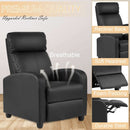 Massage Recliner Chair With Footrest Black PU Leather