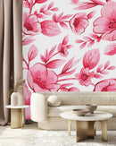 Modish Pink Floral Wallpaper Vogue High-Quality