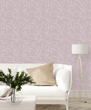 Contemporary Leaves Pattern Wallpaper Chic
