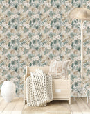 Light Flowers and Leaves Wallpaper