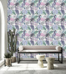 Exotic Birds and Flowers Wallpaper