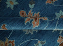 Blue, Rust and Aqua Hand Knotted Floral Multi Size Oushak Wool Area Rug