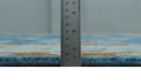 Blue, Rust and Aqua Hand Knotted Floral Multi Size Oushak Wool Area Rug