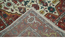 8x10, 9x12, 10x14 and 12x15 Hand Knotted Ivory and Rust Traditional Area Rug
