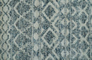 Hand Knotted Blue, Beige and Camel Modern Contemporary Southwestern Tribal Trellis Recycled Silk Area Rug
