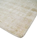 Hand Knotted Ivory and Beige Modern Contemporary Recycled Silk Area Rug