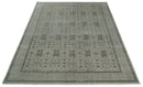 Hand Knotted Wool Blend Traditional Silver and Brown Area Rug