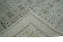 Hand Knotted Wool Blend Traditional Silver and Brown Area Rug