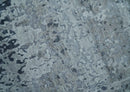 8x10 Abstract Pattern Hand knotted Silver and Blue modern Bamboo Silk Area Rug