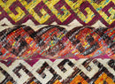8x10 and 9x12 Hand Knotted Multicolor Modern Contemporary Southwestern Tribal Trellis Recycled Silk Area Rug