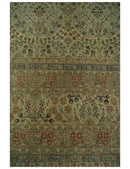 Traditional Persian Camel And Brown Hand Knotted Wool Area Rug