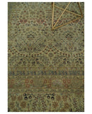 Traditional Persian Camel And Brown Hand Knotted Wool Area Rug