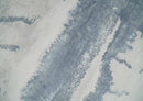 8x10 Beige and Gray Modern Abstract Handmade Fine Art Silk Area Rug