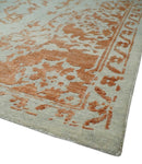 8x10 Beige and Peach Modern Abstract Hand Knotted Wool and Bamboo Silk Area Rug