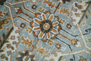 8x10 Blue and Brown Bamboo Silk  Traditional Persian Antique Area Rug | TRDCP200810