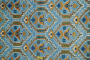 Blue, Brown and Beige Hand Knotted Wool Antique Vintage Style wool Area Rug