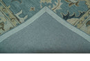 8x10 Blue, Ivory and Beige Hand Tufted Oriental Oushak wool area rug